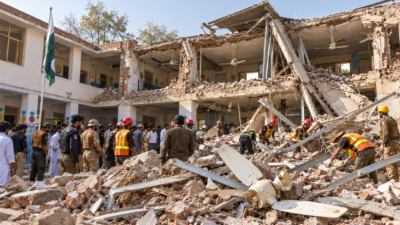 At Least 34 Children and Teacher Killed in Peshawar School Roof Collapse